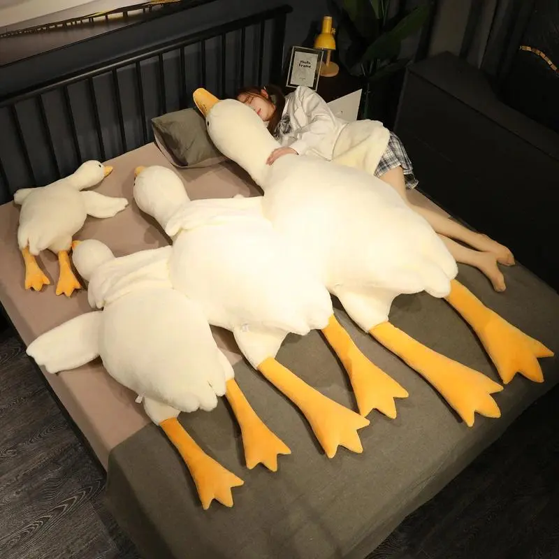 Large Cuddly Duck Plush Toy (50/90/130/160/190cm, 90v) - Extra Soft PP Cotton Fill Cute Stuffed Animal, Large Hugging Sleeping Pillow, Kids' Party Gift for Toys & Hobbies Specialty DIY Supplies
