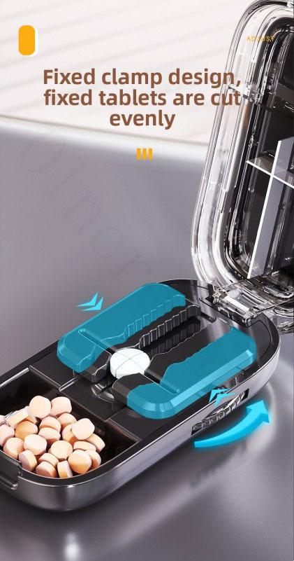 Adjustable Pill Cutter Splitter for Tiny and Small Tablets, Cutting into Pills to 1/2 and 1/4, featuring Precise Alignment Functionality,Holiday Haul