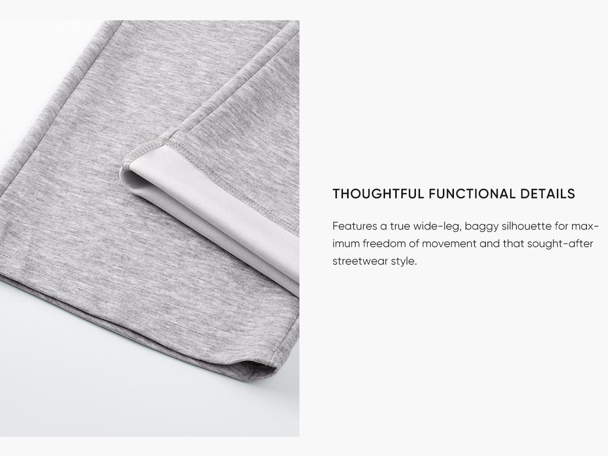 JMIERR Men's Casual Baggy Pants Wide Leg Lounge Travel Pants with Pockets