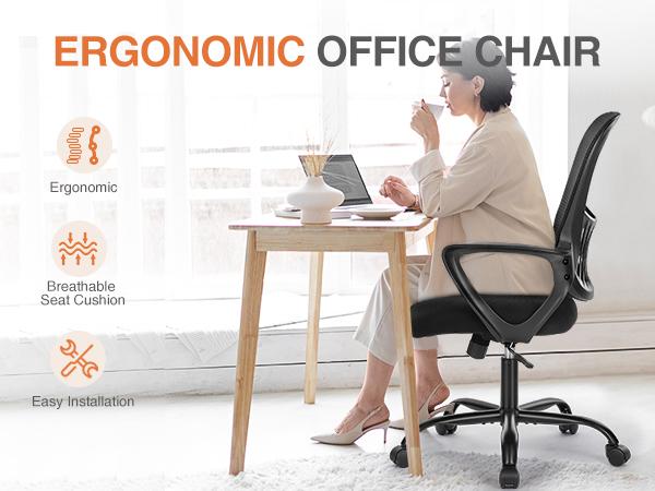 SweetFurniture Office Chair, Desk Chair, Ergonomic Home Office Desk Chairs, Computer Chair with Comfortable Armrests SweetFurniture Office Chair, Desk Chair, Ergonomic Home Office Desk Chairs, Computer Chair with Comfortable Armrests