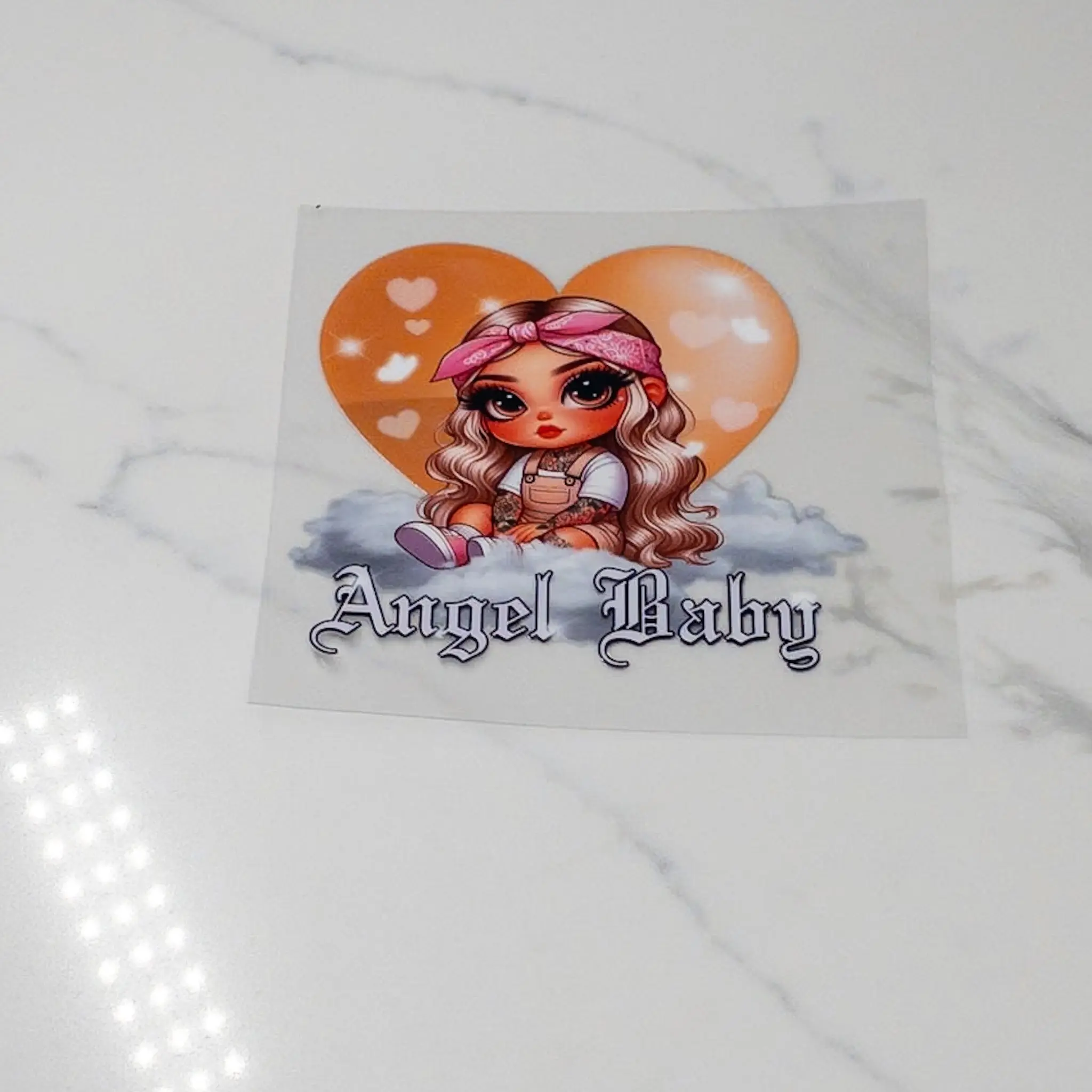 Blond Angel Baby Decal
