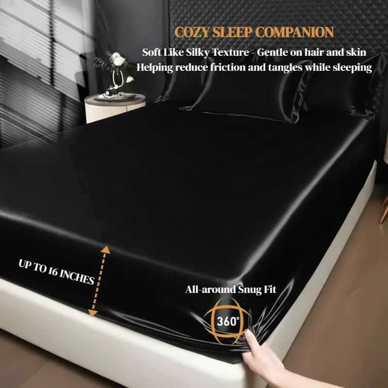 Cosybay Fitted Bed Sheet Set 2pcs/3pcs Extra Deep Pocket up to 15 inches Breathable And Cooling Fitted Sheet with pillowcases Suitable for Hot Sleepers And Sweats Bedding A Perfect Gift for Family, Twin Full Queen And King Sizes Valentine's Day gift