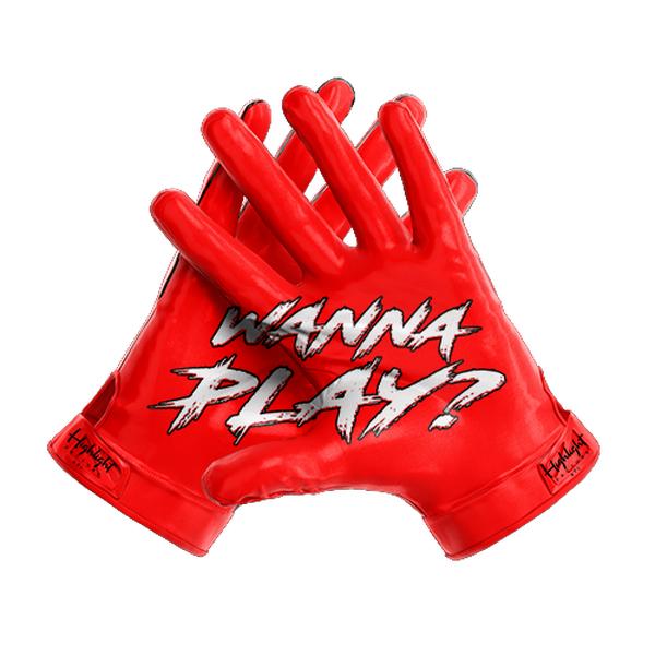 Wanna Play? - Ultra Grip Football Gloves - Superior Grip, Breathable Design, for All Weather Conditions