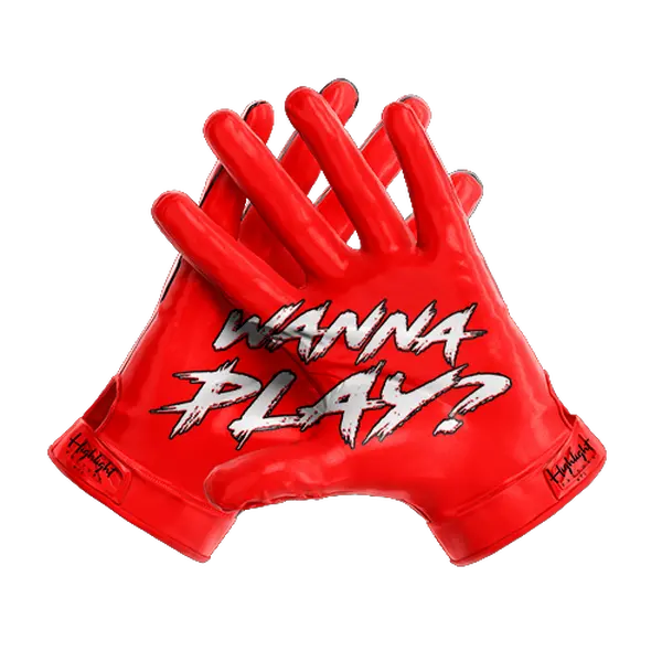Wanna Play? - Ultra Grip Football Gloves - Superior Grip, Breathable Design, for All Weather Conditions
