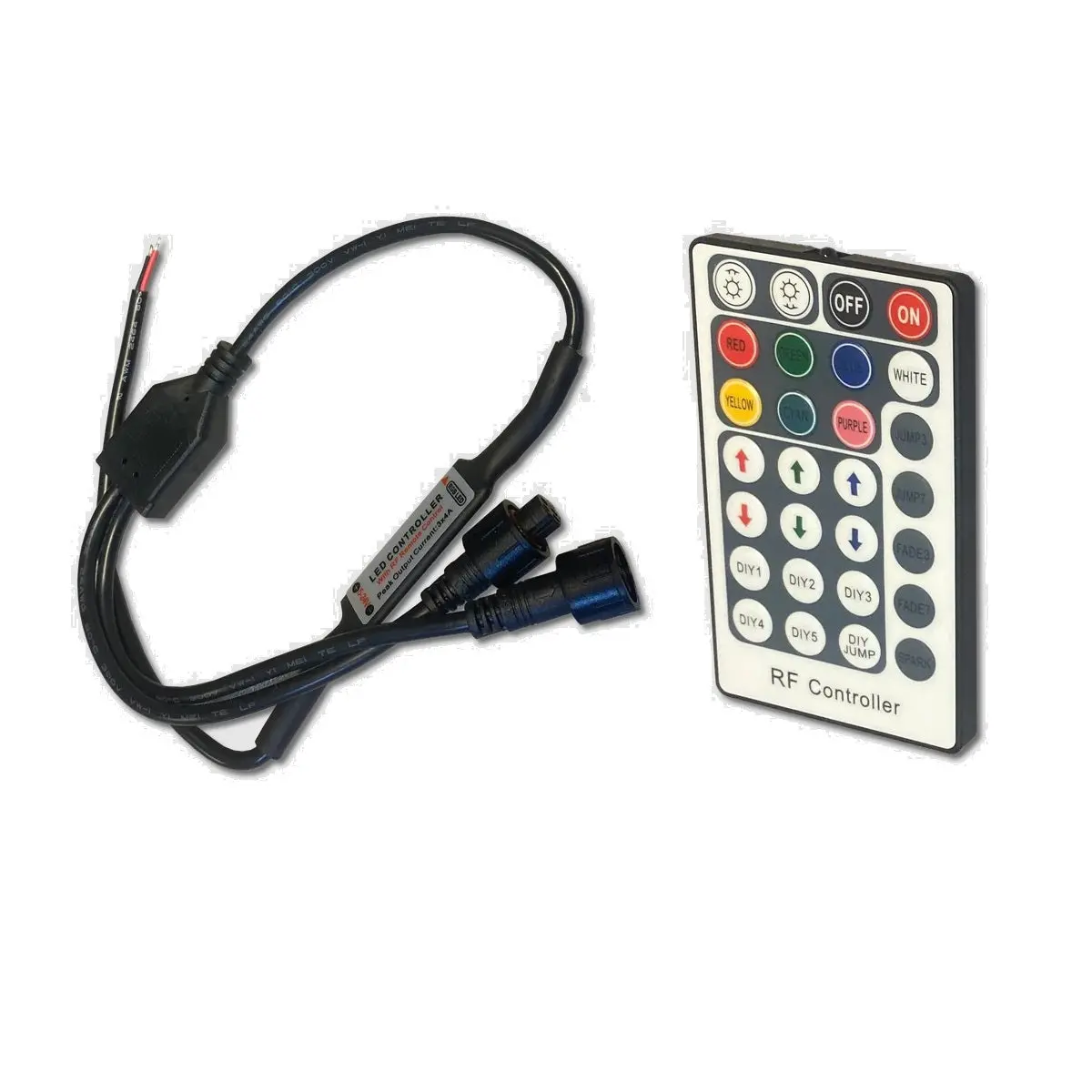RGBC-2RF : Dual Output RGB Controller W/ 28 Key Rf Wireless Remote Control