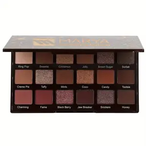 18  Eyeshadow Palette Brown, Golden, Matte Glitter Eyeshadow Palette, Highly Pigmented Long Lasting Waterproof, Nude Eyeshadow Palette, Chocolate Brown -Practical for Everyday Makeup