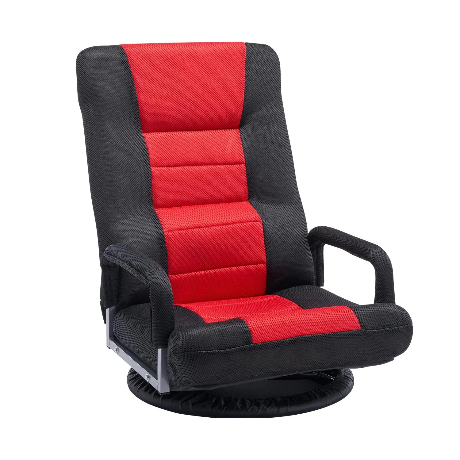 【DealsForYouDays】VEVOR Ergonomic Gaming Chair - Metal Foldable, 360° Swivel Base, 6-Position Adjustable Backrest, Armrests, Lumbar Support, Red Black Recliner, Easy Clean Mesh, Cool Foam Cushion, Easy Portability, for Working From Home | Father's Day Gift