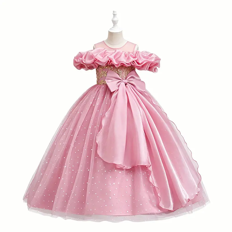 Girls  Ball Gown Princess Dress Puffy Tulle Sequin Skirt with Big Bow   Party Flower Girl Dress first birthday, Birthday Dresses, Kids Clothing Girls