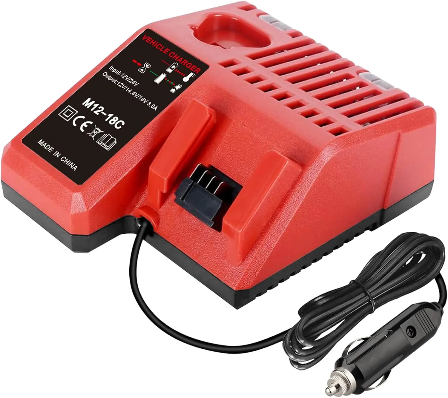 milwaukee m18 cigarette lighter adapter for M12 & for M18 Car Charger for Milwaukee 18V 12V Battery, Portable Quick Car Charger, 12V Cigarette Lighter Plug volt,battery milwaukee m18 cigarette lighter adapter for M12 & for M18 Car Charger for Milwaukee 18V 12V Battery, Portable Quick Car Charger, 12V Cigarette Lighter Plug volt,battery