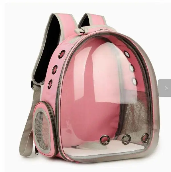 Fully Transparent Pet Carrier Backpack with Widening and Thickening Shoulder Straps, Wide View, Breathable Holes for Outdoor Use, Cabin-Checked Travel, Park Walks, Widening And Thickening Straps