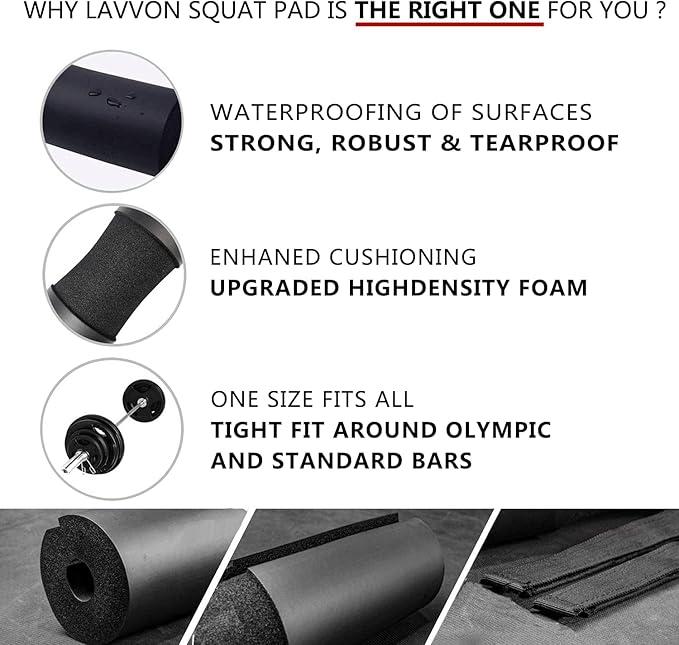 Foam Squat Barbell Pad for  Gift, Lunges & Bar Padding for Hip Thrusts, Fitness Equipment for Home Gym Sports Fitness, Neck & Shoulder Protective Pad