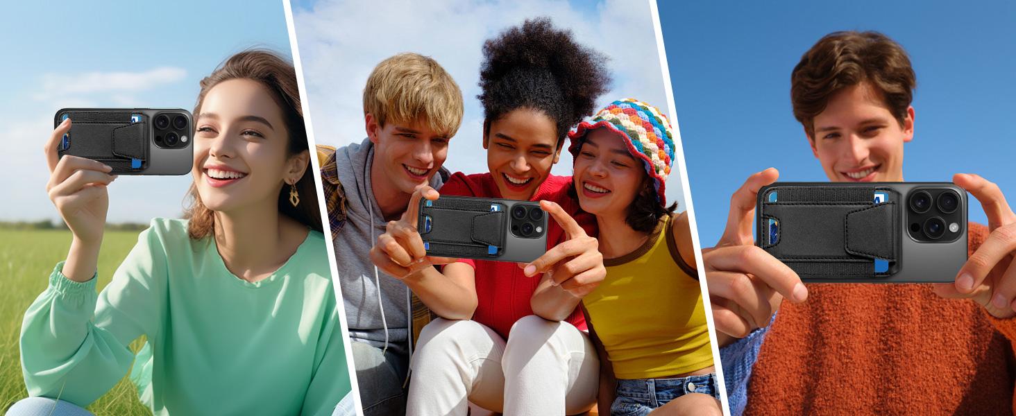 Magsafe Wallet, Works with Apple Find My(IOS only), Strongest Magnetic Wallet for iPhone 17/16/15/14/13/12 Series, Magnetic Card Holder with Adjustable Stand, 9 Cards Holder, Gifts for Boyfriend, Girlfriend, Mens, Males, Mother, Father