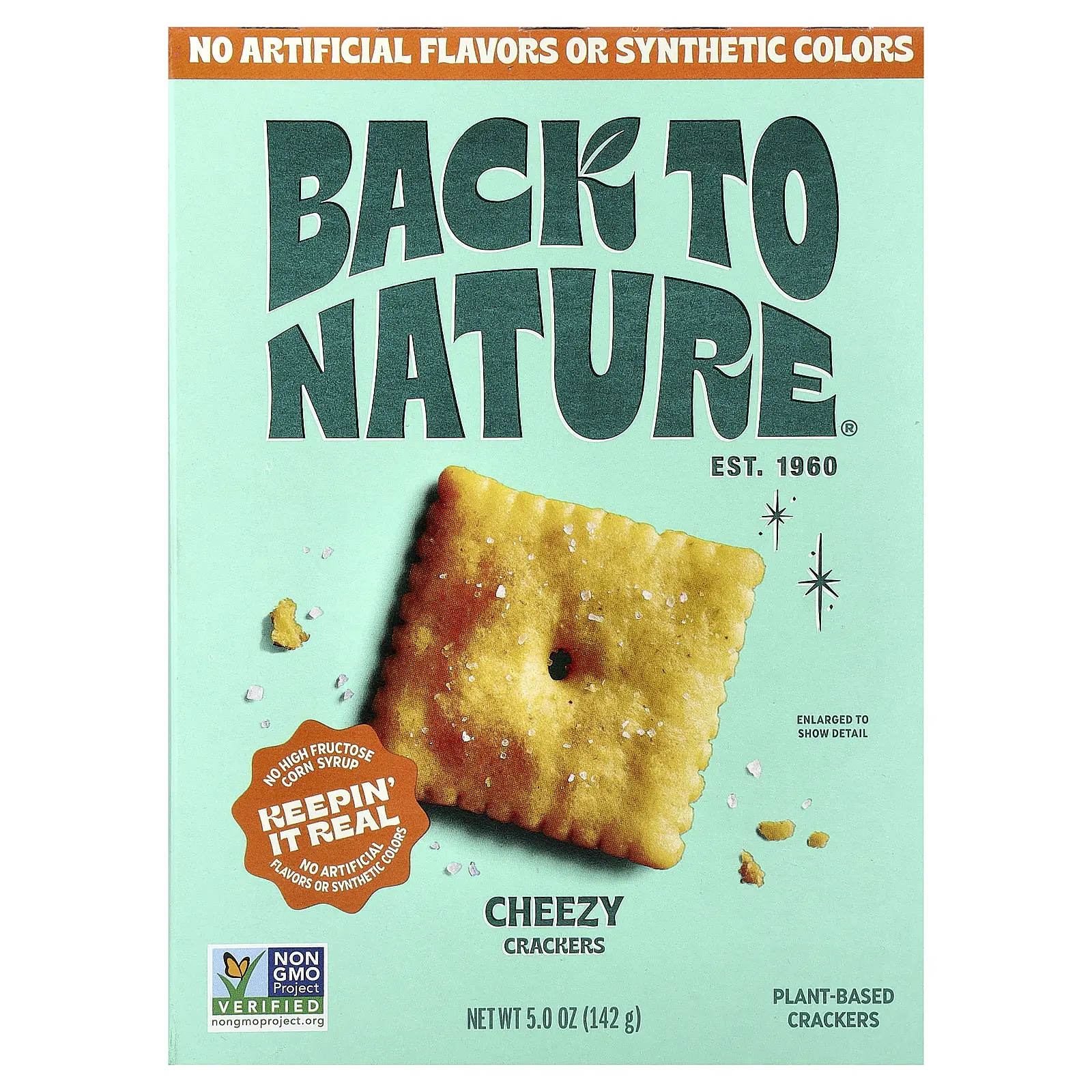 Back to Nature Crackers, Cheezy, 5 oz (142 g)