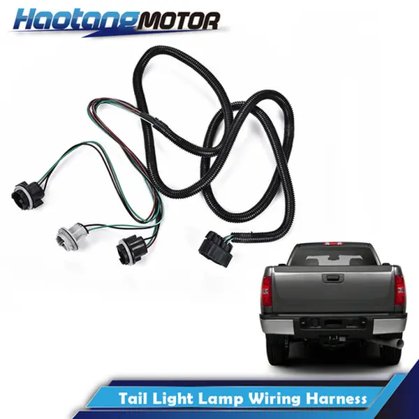 CROSSDESIGN 1PC Durable Right (RH) Tail Light Wiring Harness - Easy-Install Cars Accessories, Replacement Part for Chevy Silverado Pickup Truck, GMC Sierra 3500 HD