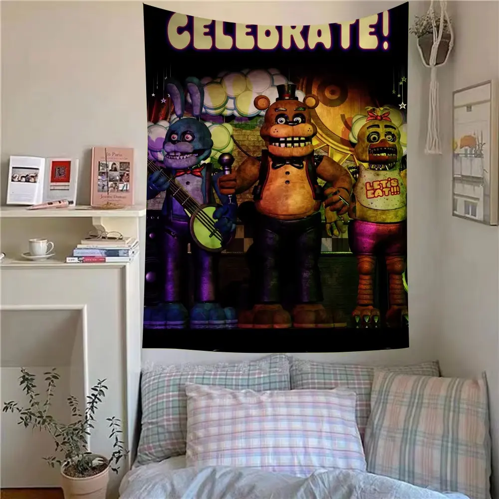 Fnaf F-Five N-Nights At F-Freddys Hippie Wall Hanging Tapestries Bohemian Wall Tapestries Mandala INS Home Decor Multicolor Bedroom Design