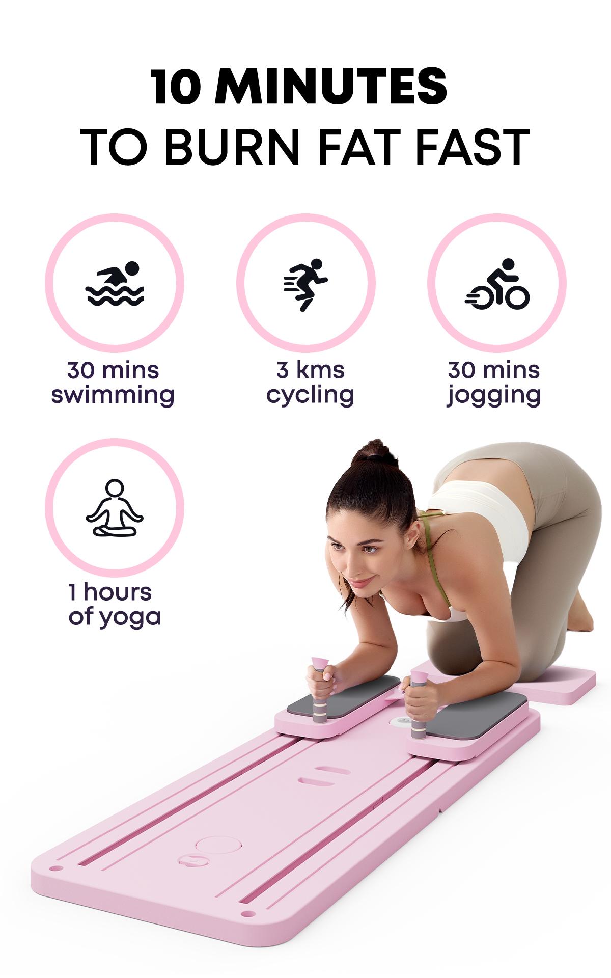 4.0 New Upgrade ZENROUS Pilates Board, Multi-functional Ab Exercise Board, Foldable Home Pilates Reformer, Maximum Load 300 lbs Fitness Board with Kneeling Pad and Timer, Abs Workout Equipment for Abdominal & Core Strength Training Springtok