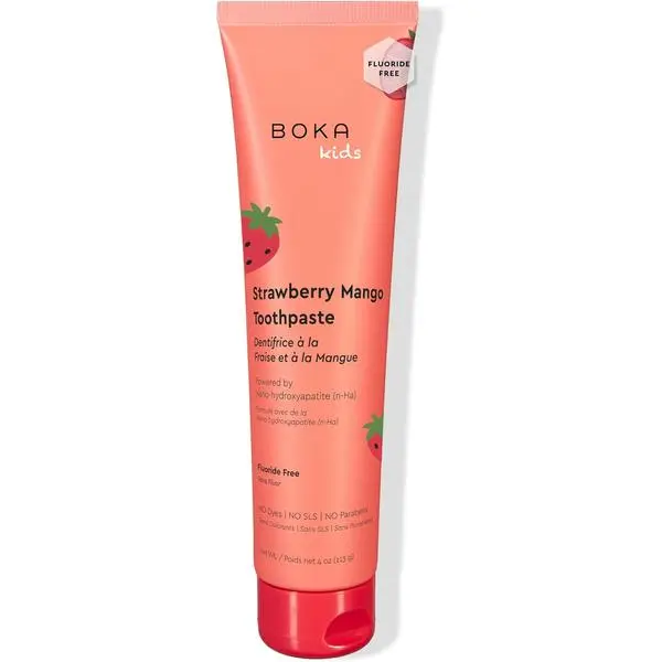 Boka Fluoride Free Toothpaste Nano Hydroxyapatite Toothpaste - Strawberry Mango Flavor, 4 oz 1Pk