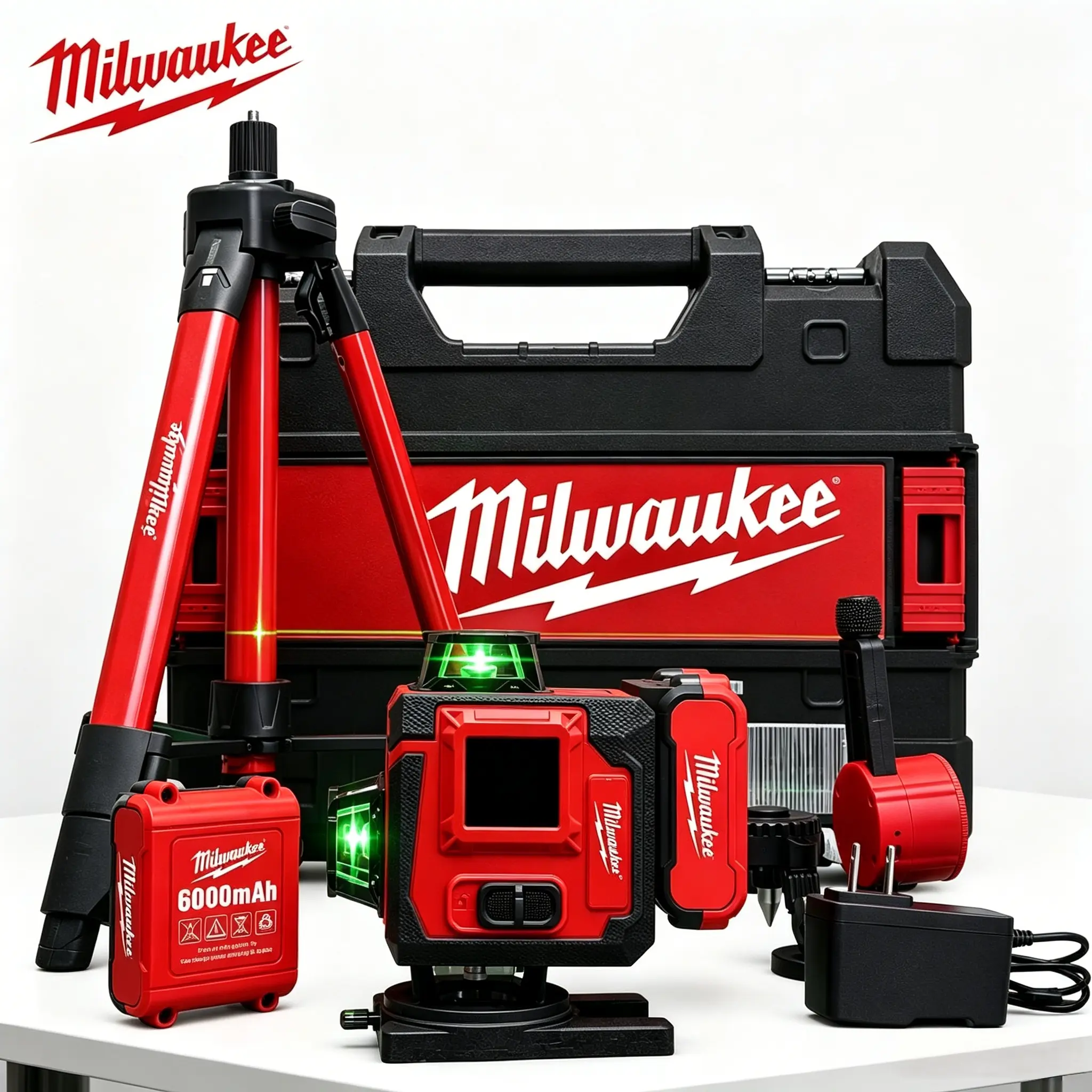 Milwaukee Green Laser Level - Reliable Pinpoint Acc Hand Tool for Tradespeople, Tile Installation, Tile Work, Specialized Construction Tasks, Ensures Flat Surfaces, Eliminates Unevenness (Suitable for All Ages)