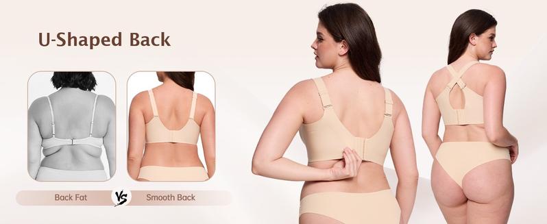 Women Jelly Bras Wirefree Full Coverage No Underwire Everyday Bras Comfortable Wireless Padded Tshirt Bra