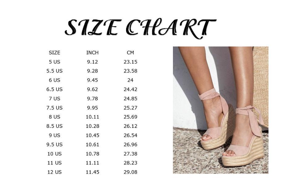 Fashare Womens Espadrilles Wedges Sandals Heels Open Toe Tie Lace Up Platform Ankle Strap Summer Dress Shoes