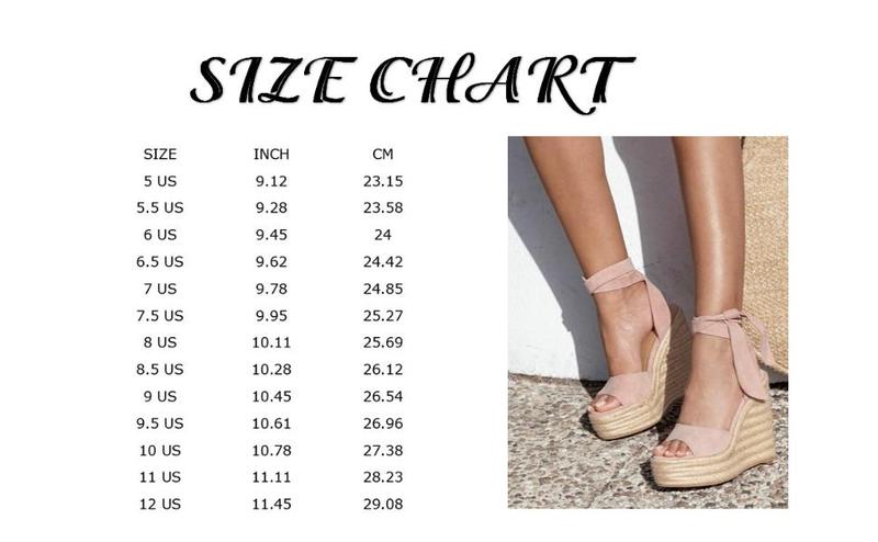 Fashare Womens Espadrilles Wedges Sandals Heels Open Toe Tie Lace Up Platform Ankle Strap Summer Dress Shoes
