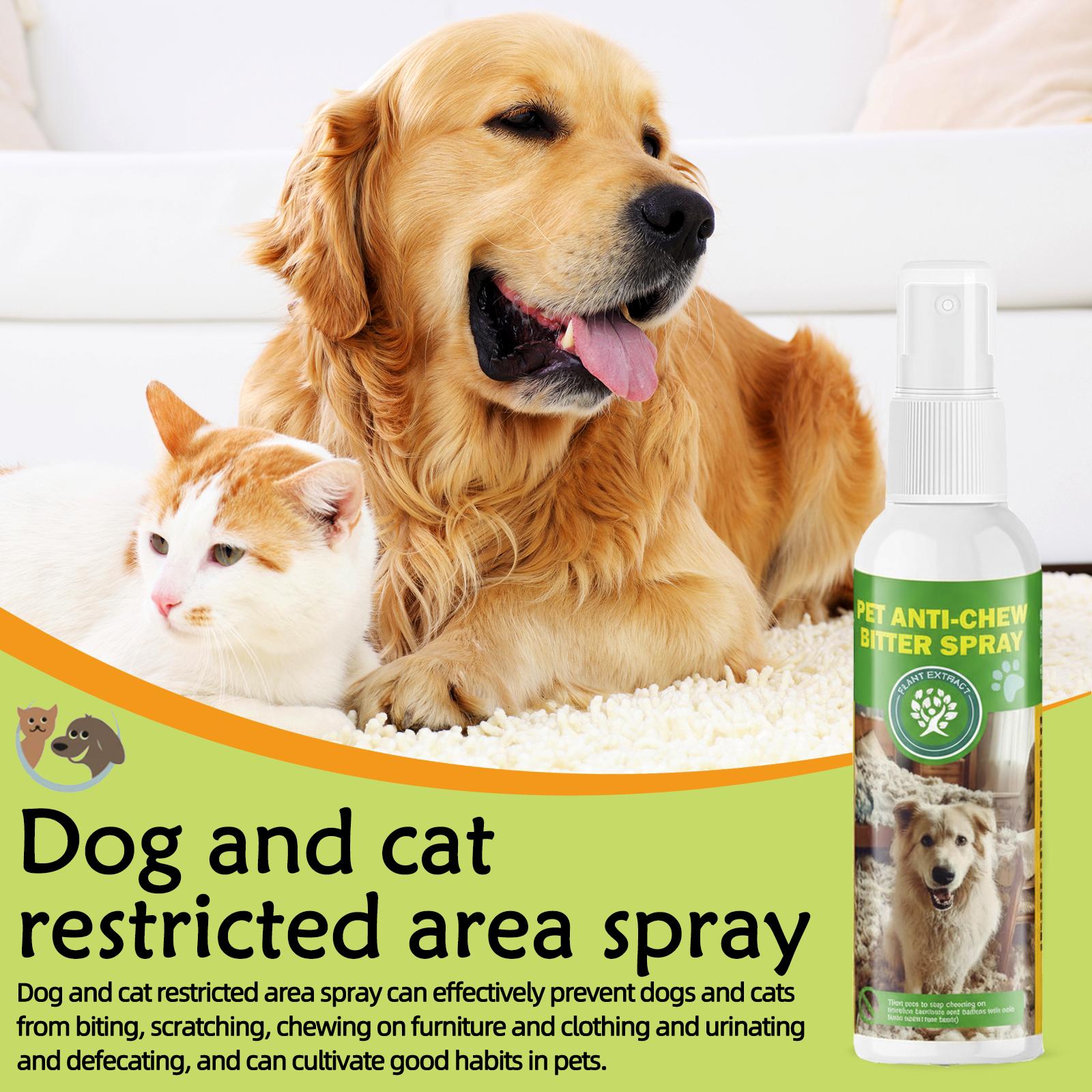 120ml Pet Anti-Chew Bitter Spray, Effective Training Tool to Stop Dogs & Cats Chewing Furniture, Safe Non-Toxic Formula