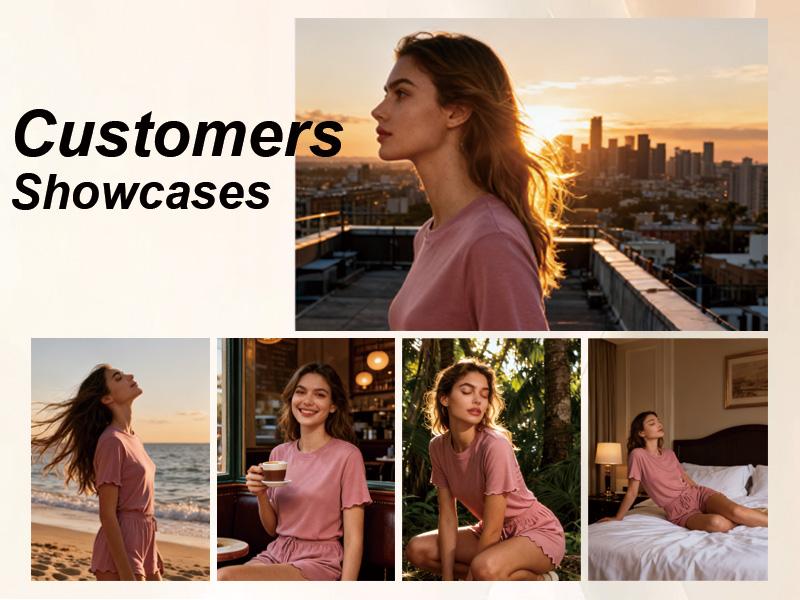 VRCOMFY Womens Pajamas Set Short Sleeve Sleepwear New Zealand Merino Wool 2 Piece Lounge Sets with Pockets for Comfort