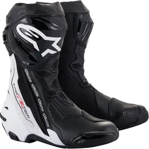 ALPINESTARS Supertech R Vented Boots - Black/White - US 10.5 / EU 45 2220121-12-45