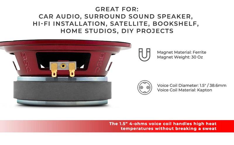 PRO-X 6.5" Mid-Range Bullet Loudspeaker 250 Watts Rms 4-Ohm