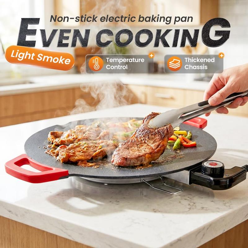 Smokeless Indoor Electric Grill & Nonstick Griddle – Compact, Fast-Heating Tabletop Grill for Steaks, Burgers, Pancakes, BBQ, and Everyday Indoor Cooking Smokeless Indoor Electric Grill & Nonstick Griddle – Compact, Fast-Heating Tabletop Grill for Steaks, Burgers, Pancakes, BBQ, and Everyday Indoor Cooking