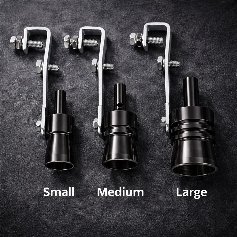Aluminum Turbine-Style Whistle Accessory Set (3PCS) Car & Motorcycle Novelty Accessories, Non-Performance Sound Effect Design, Easy Setup Turbo Pipe Whistle Muffler party gift