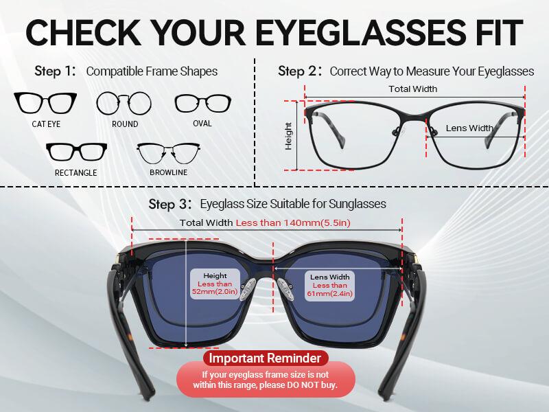 Meeloog Fit Over Sunglasses for Women TAC Design with Full Rim, Square Shape, and Polarized Lens ST0068 - Lightweight, Ultra Comfortable, UV Protection