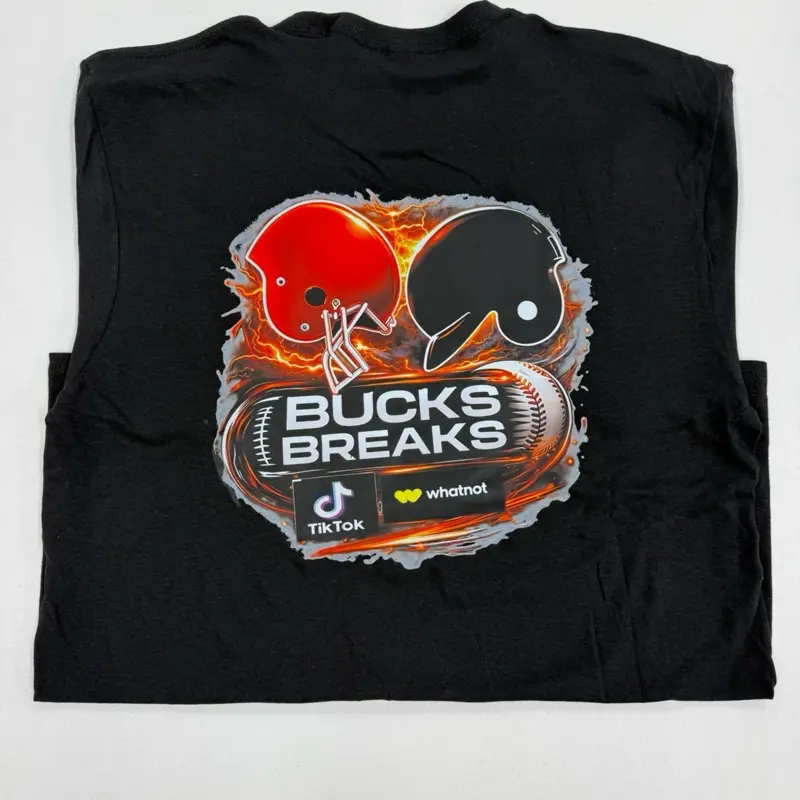 Bucks Breaks T-Shirts - Black Tee with Logo