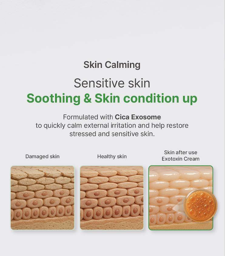 [Beauté Derm] Skin Exotoxin Elixier Cream - Contains Snow Lotus Exudate & Niacinamide for Repair & Even Skin Tone - 150ml Moisturizers Soothing Serum Firm & Lift Serum