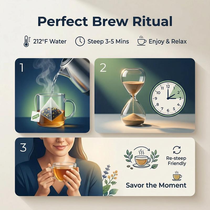 Herbal Tea Sleep Support & Stress Relief| Ashwagandha, Valerian Root, Chamomile, Lavender & Licoricel- 2.6oz (75g) - No Flavors - Caffeine Free