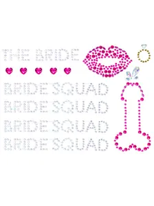 Female Stick-On Bachelorette Body Jewels, Fashion Costume Accessory