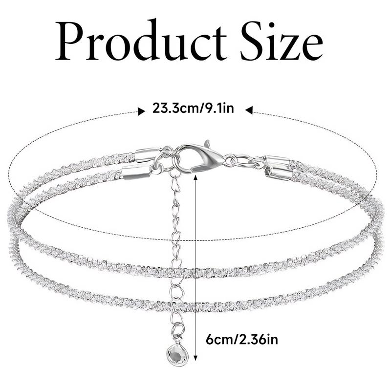 Dainty Layered Waterproof Anklet For Women Adjustable Womens Anklet Set Stackable Figaro Beaded Cuban Link Anklets Daily Clothing