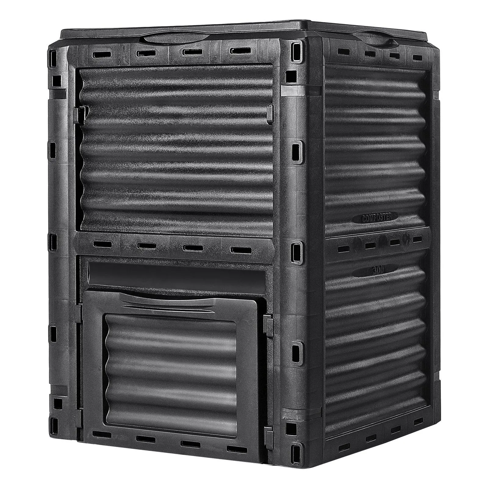 【SummerFinds】VEVOR Garden Compost Bin 80 Gal, BPA Free Composter, Large Capacity Outdoor Composting Bin with Top Lid and Bottom Door, Easy Assembling, Lightweight, Fast Creation of Fertile Soil