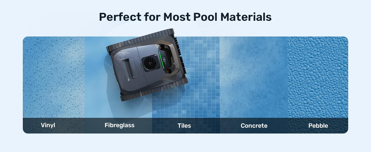 [2026 New] Gosvor Pool Vacuum LiteVac G1, Wall & Waterline & Platform Cleaning, Pool Vacuum, 15.2 lbs Ultra-Lightweight, Up to 200-Min Runtime, Double Filtration, Smart Navigation & App, For Pools up to 2153 sq.ft,back to school,back to school haul