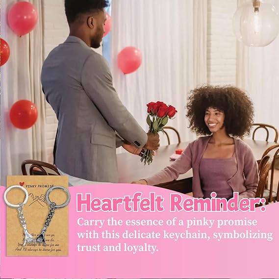2pcs Pinky Promise Gift Matching Gifts for Him Her  Best Friend fmaily Matching Keychains for Gifts