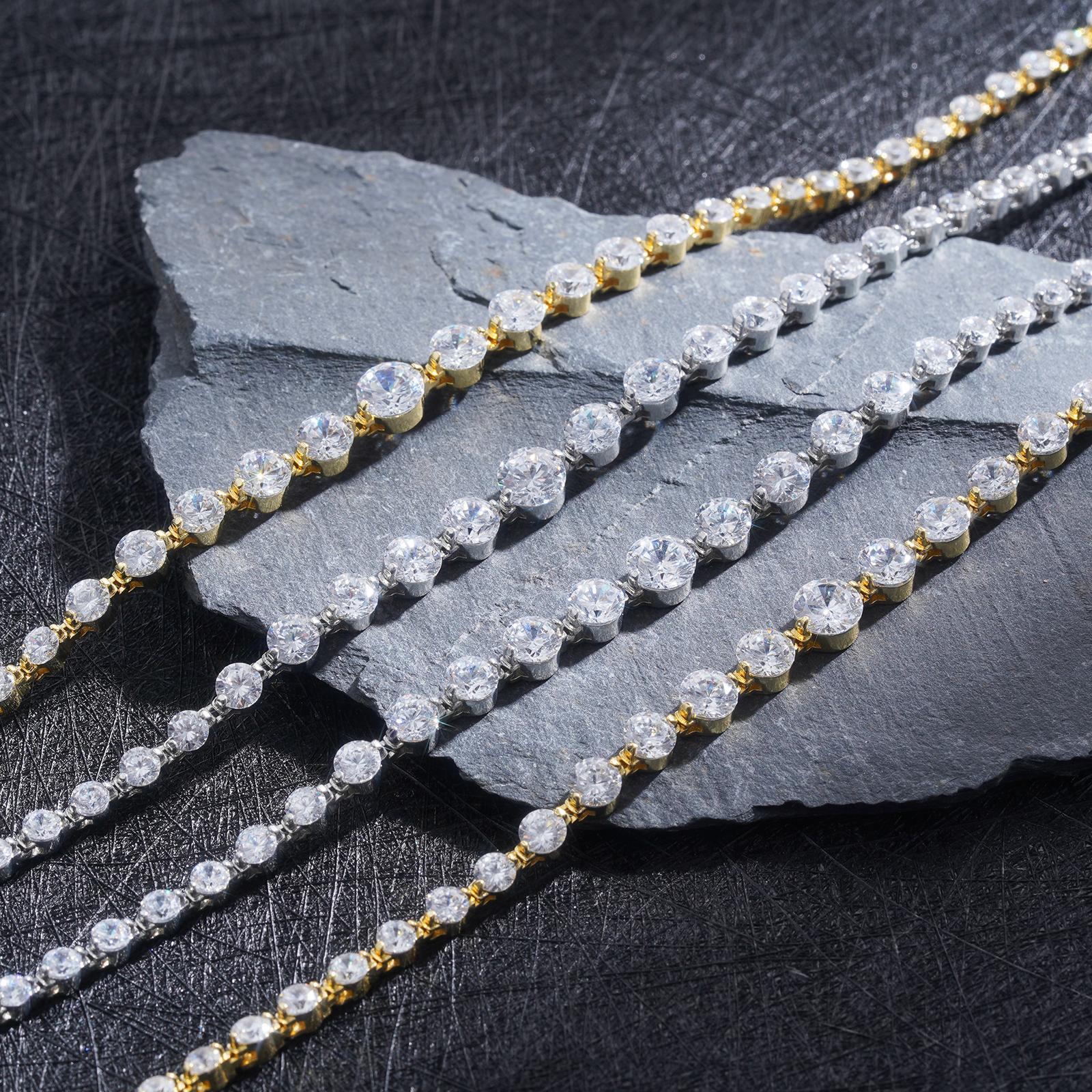 Turandoss Handcrafted Tennis Necklace in 14K Gold Plating | Graduated CZ Stones, Adjustable – Valentine’s Gift SpringStatements