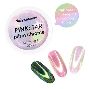 Iridescent Holo Prism Chrome Powder / Pinkstar