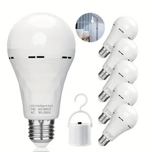 E26/27 Rechargeable Emergency Light Bulbs, 15W Battery Powered LED Light Bulb 1500LM Daylight 1200mAh for Home Power Outage Garage Camping Hurricane Bulb Blackout