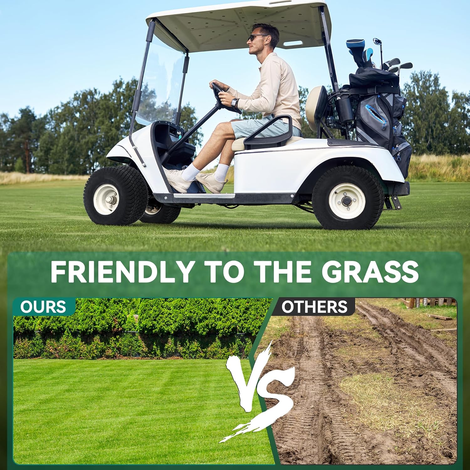 YITAMOTOR 18x8.5-8 Lawn Mower Tires, Suitable for Lawnmowers, Motorcycles, Garden Tractors, Golf Carts, and Farm Equipment, 4Ply, Set of 2