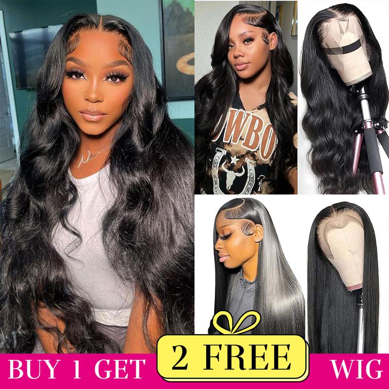 [Combo sale 24"&22"&22"] buy 1 get 3 wig' 13x4 Curly Wave Hair Lace Front Wigs Human Hair Hair Pre Plucked HD Transparent Lace Frontal Human Hair Wigs 180% Density