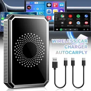 3-in-1 Wireless CarPlay Adapter, Magic AI Box, Convert Wired to Wireless, Supports YouTube, TikTok, USB Drive, Not compatible with Tesla and BMW, not compatible with vehicles that have built-in wireless CarPlay