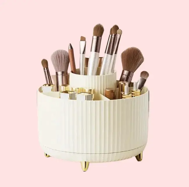 360° Rotating Desktop Makeup Brush Holder