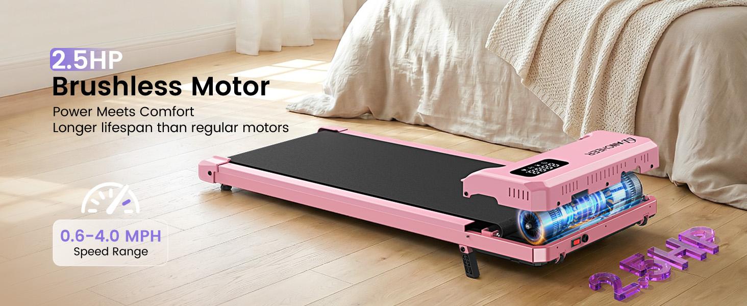 【 New Year】Walking Pad Treadmill with Incline - Under Desk Treadmills with Vibration Massage Plate, 2.5HP Compact Portable Treadmills for Home Small Spaces, Office, with Remote Control & LED Display
