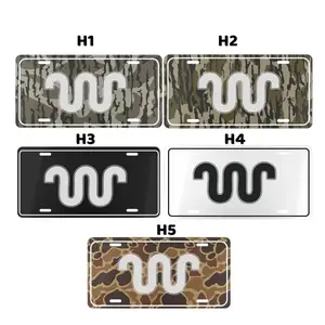 King Ranch Ford Old school Bottomland Camo Black White Custom License Plate – Durable Aluminum with 4 Pre-Drilled Holes, Perfect Gift Ideas, made in USA, Car Truck Tag