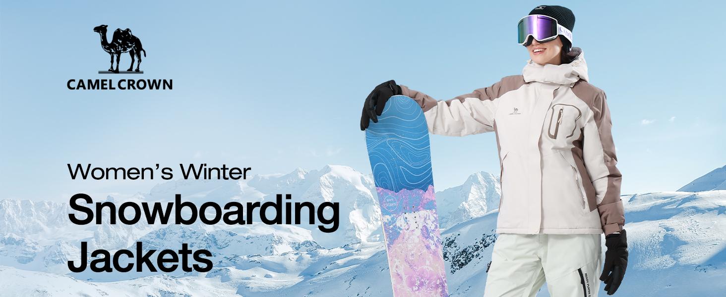 CAMEL Women's Ski Jacket - Winter Thick Warm Windproof Waterproof Snow Coat for Women-Ski Jackets For Women-Women's Winter Coat-Chest Zipper Style Outdoor Apparel Athletic Techwear Fitness Top CAMEL Women's Ski Jacket - Winter Thick Warm Windproof Waterproof Snow Coat for Women-Ski Jackets For Women-Women's Winter Coat-Chest Zipper Style Outdoor Apparel Athletic Techwear Fitness Top